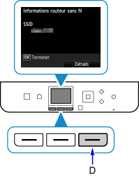 Écran Informations routeur sans fil